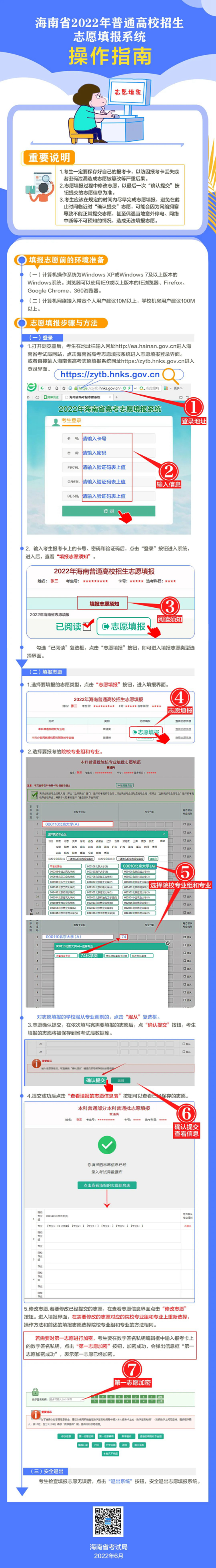 海南省2022年普通高校招生志愿填报系统操作指南