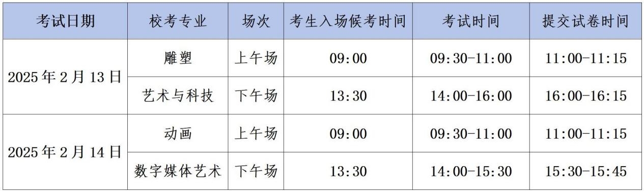 河北美术学院2025年艺术类专业校考网络初试公告（一）